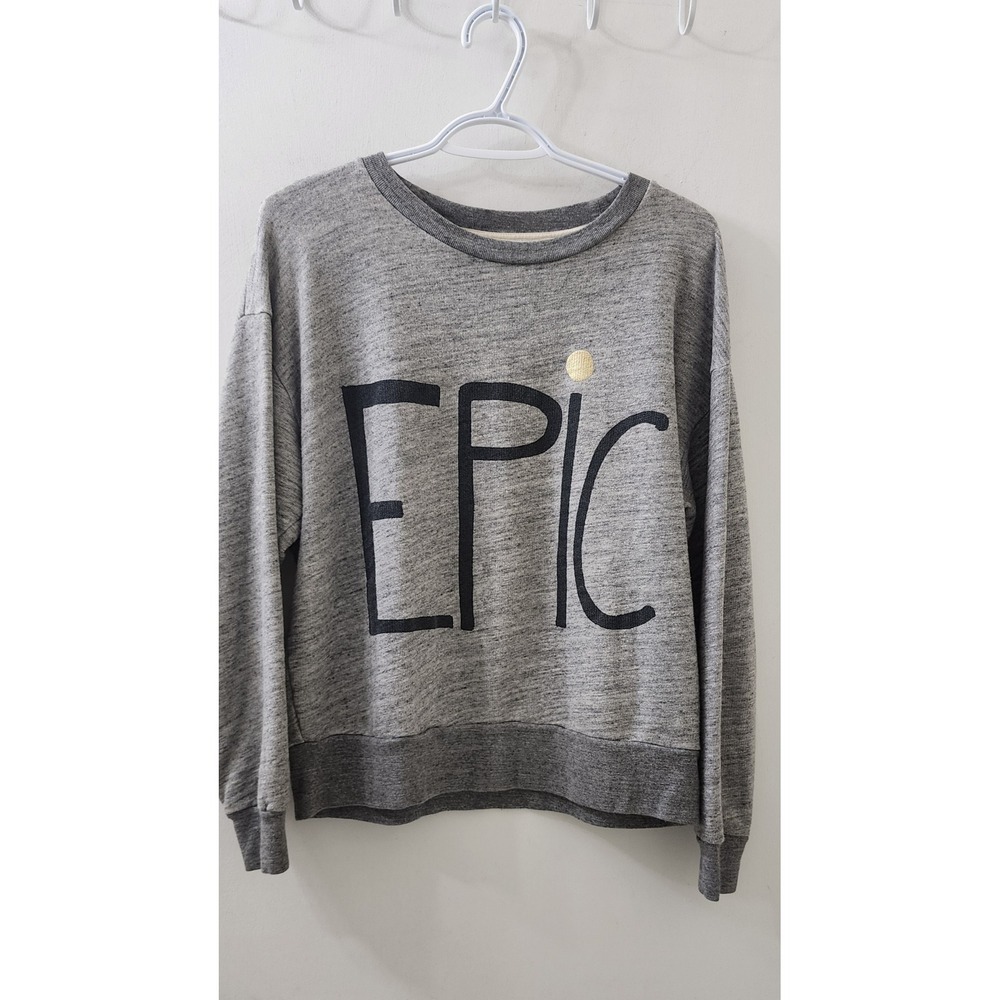 J.Crew Womens Gray Epic Graphic Cotton French Terry Sweatshirt B5881 Size S